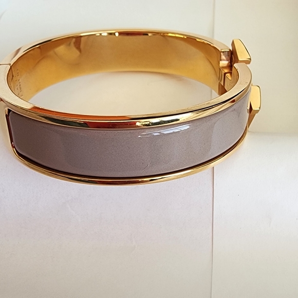 Hermès Marron Glace Rose Gold Clic H Bracelet PM - Picture 10 of 17